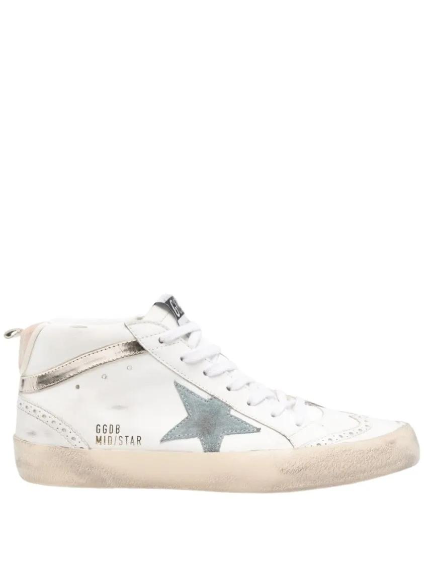 Golden Goose Low-Top Sneakers - Mid Star Sneakers in wit