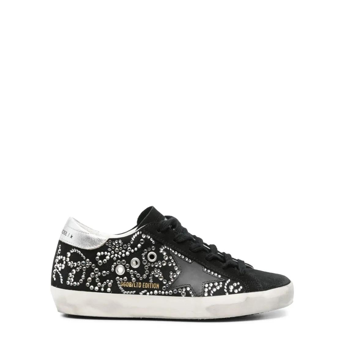 Golden Goose Low-Top Sneakers - Super Star Sneakers With Soft Suede Upper in zwart