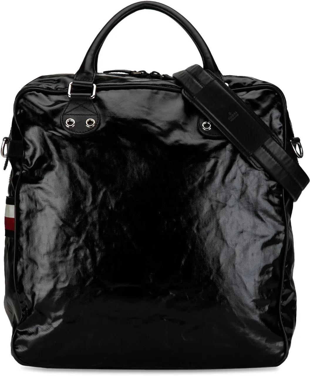 Gucci Hobo bags - Web Coated Canvas Satchel in zwart