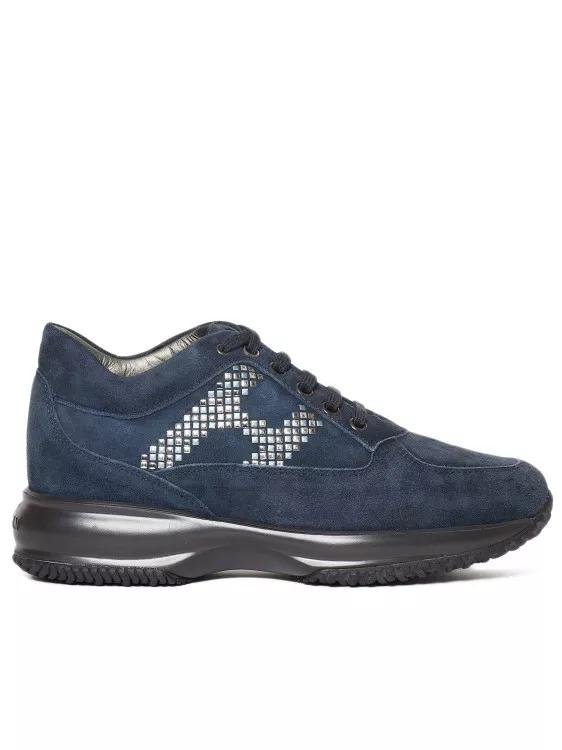Hogan Low-Top Sneakers - Blue Suede Interactive Sneakers in blauw