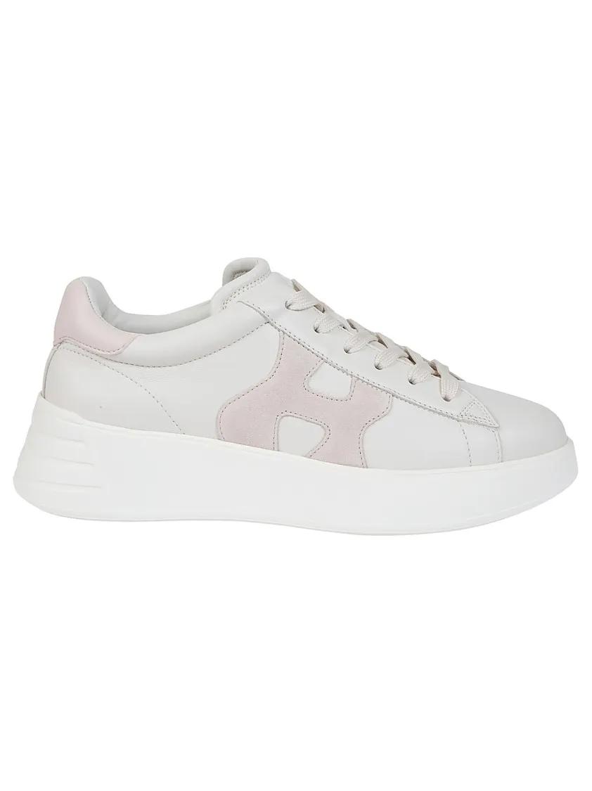 Hogan Low-Top Sneakers - H562 Smooth Leather Sneakers in wit