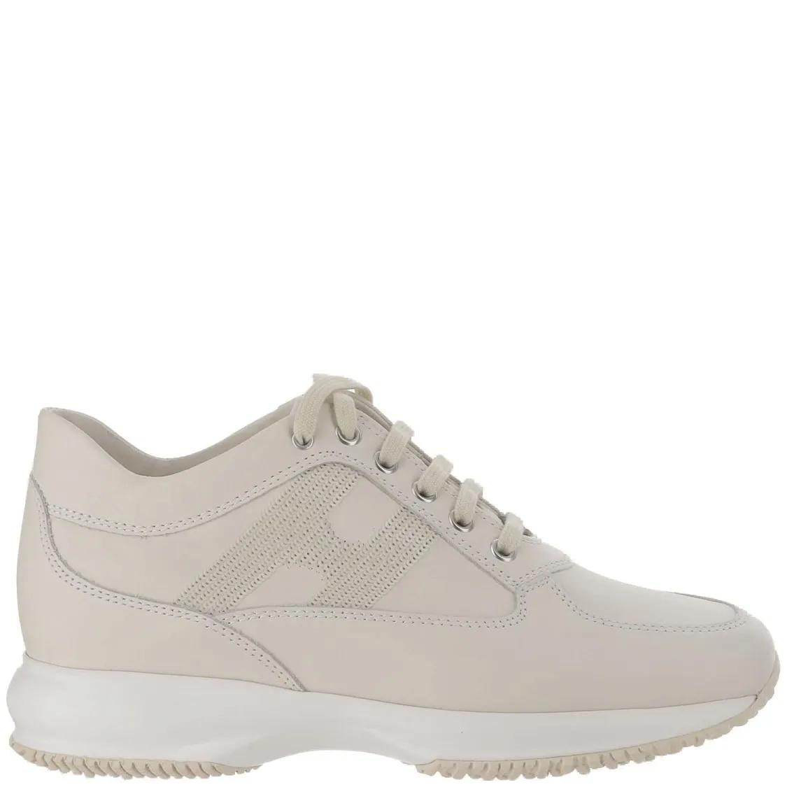 Hogan Low-Top Sneakers - Interactive Leather Sneakers in beige
