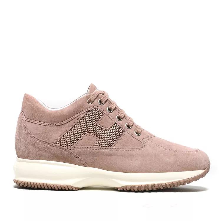 Hogan Low-Top Sneakers - Interactive Sneakers In Pink Suede in poeder roze