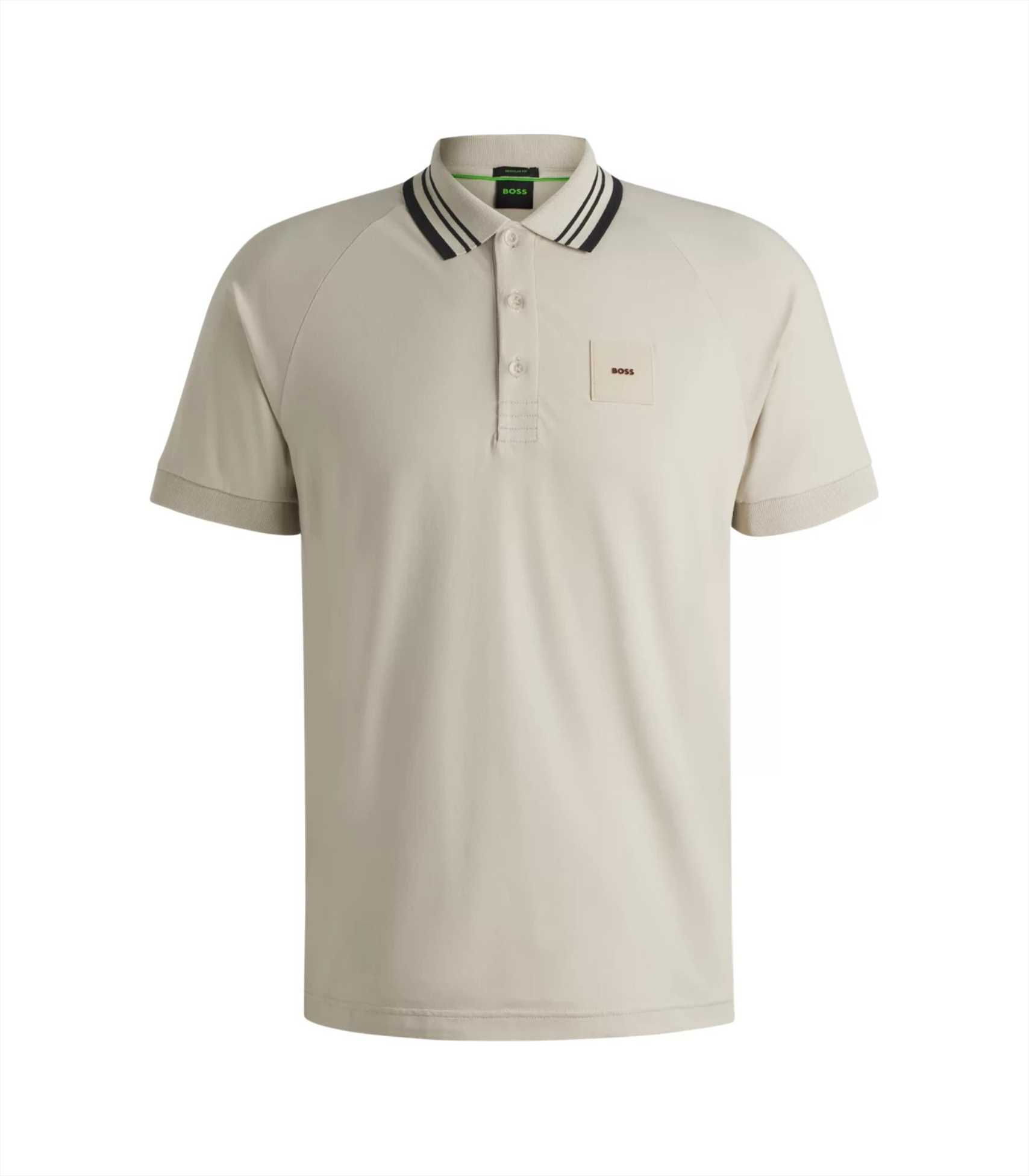 Hugo Boss Polo paddy rib s25 open beige bruin
