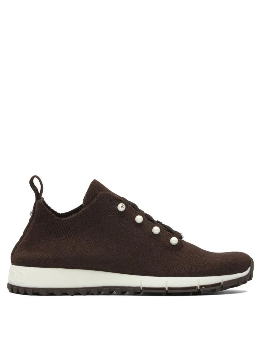 Jimmy Choo Low-Top Sneakers - Cashmere Goat Upper Sneakers in zwart