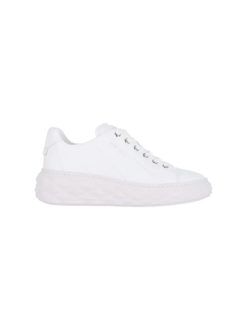 Jimmy Choo Low-Top Sneakers - "Diamond Light Maxi/F" Sneakers - White in wit