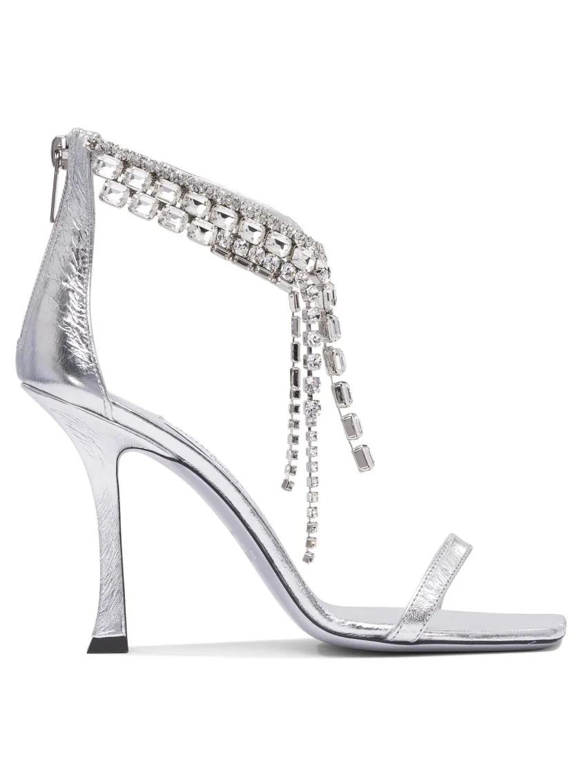 Jimmy Choo Sandalen - 100 Mm Silver Sandals in zilver