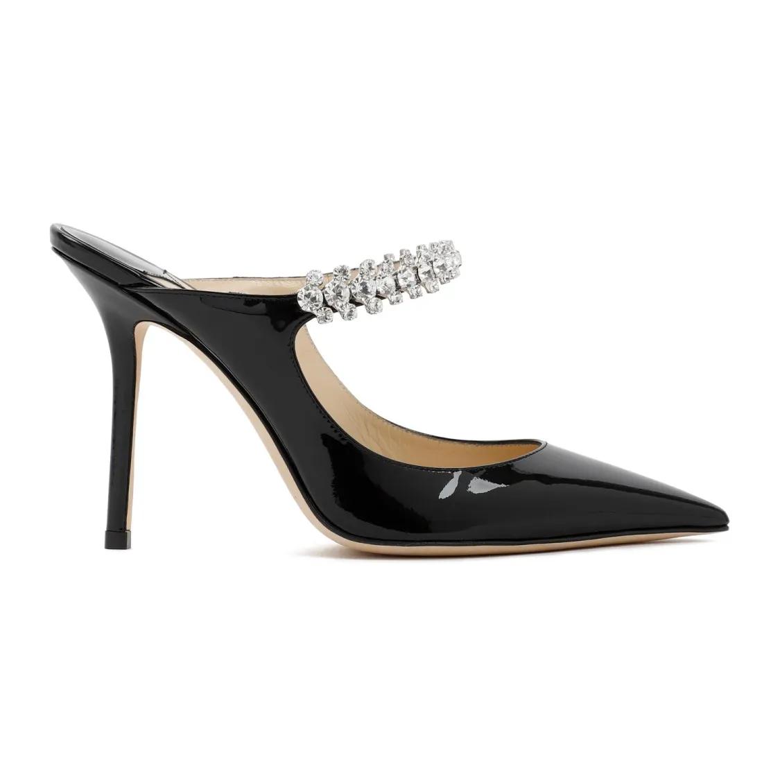 Jimmy Choo Sandalen - Black Patent Leather Bing 100 Sandals in zwart