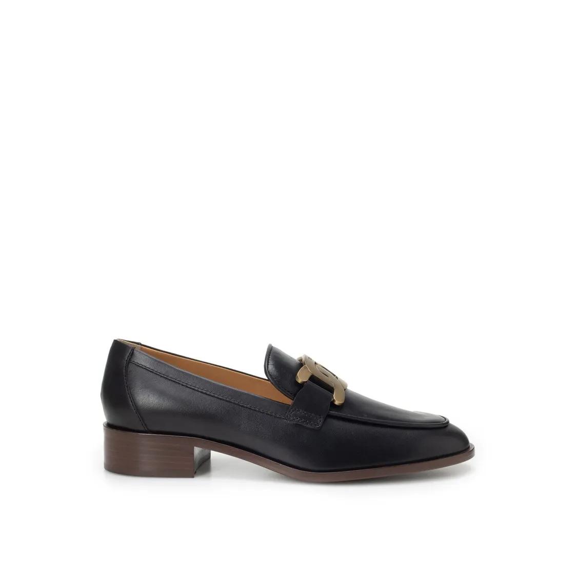 - Leather Loafers in zwart