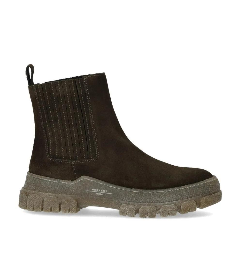 Max Mara Boots - Genepi Military Green Boot in groen