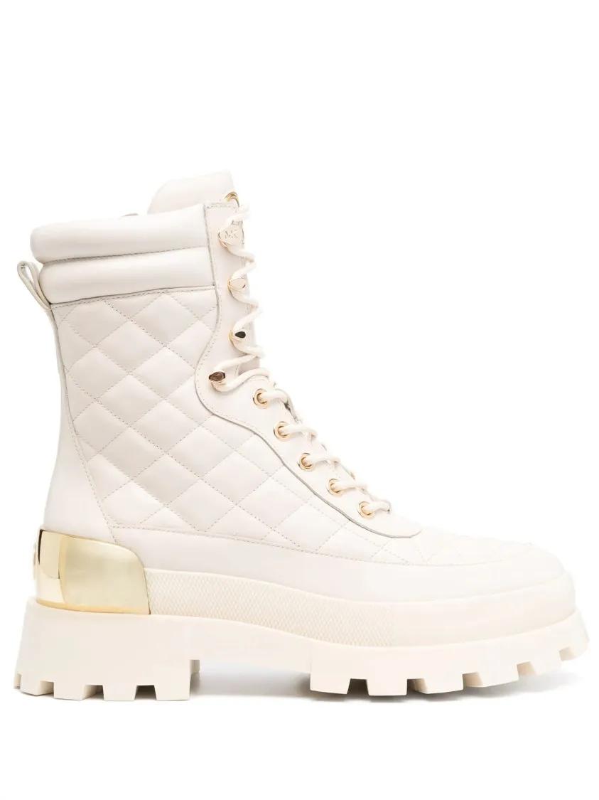 Michael Kors Boots - Rowan Lace Up Bootie in beige