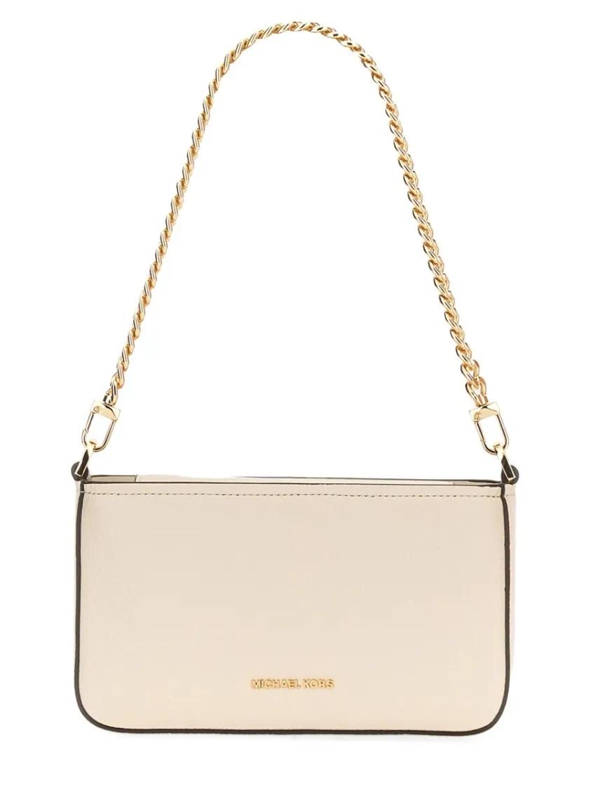 Michael Kors Clutches - "Bryant Small" Convertible Clutch Bag in beige