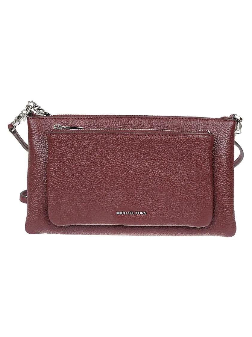 Michael Kors Hobo bags - Hammered Leather Shoulder Bag in rood
