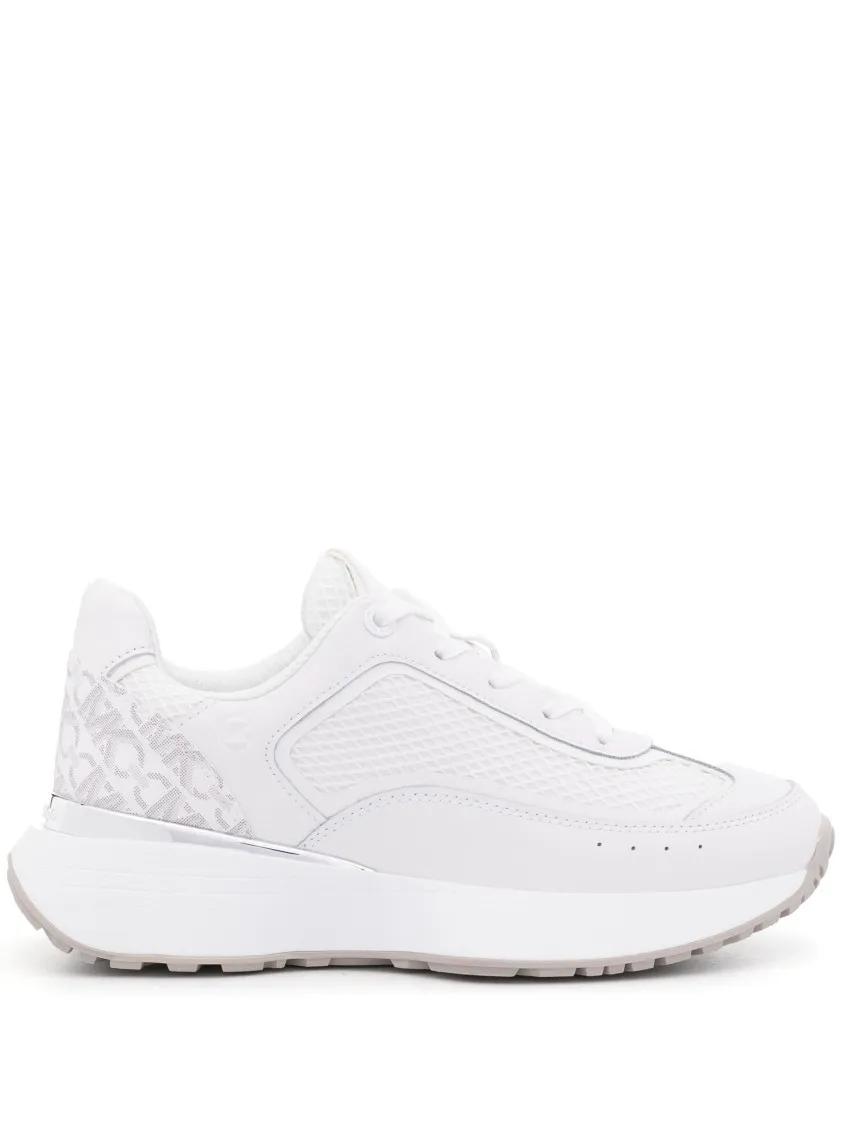Michael Kors Low-Top Sneakers - White Cow Leather Trainers With Modern Aesthetic in wit