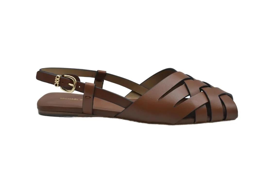 Michael Kors Sandalen - Brown Laced Shoes With Crisscross Straps in bruin