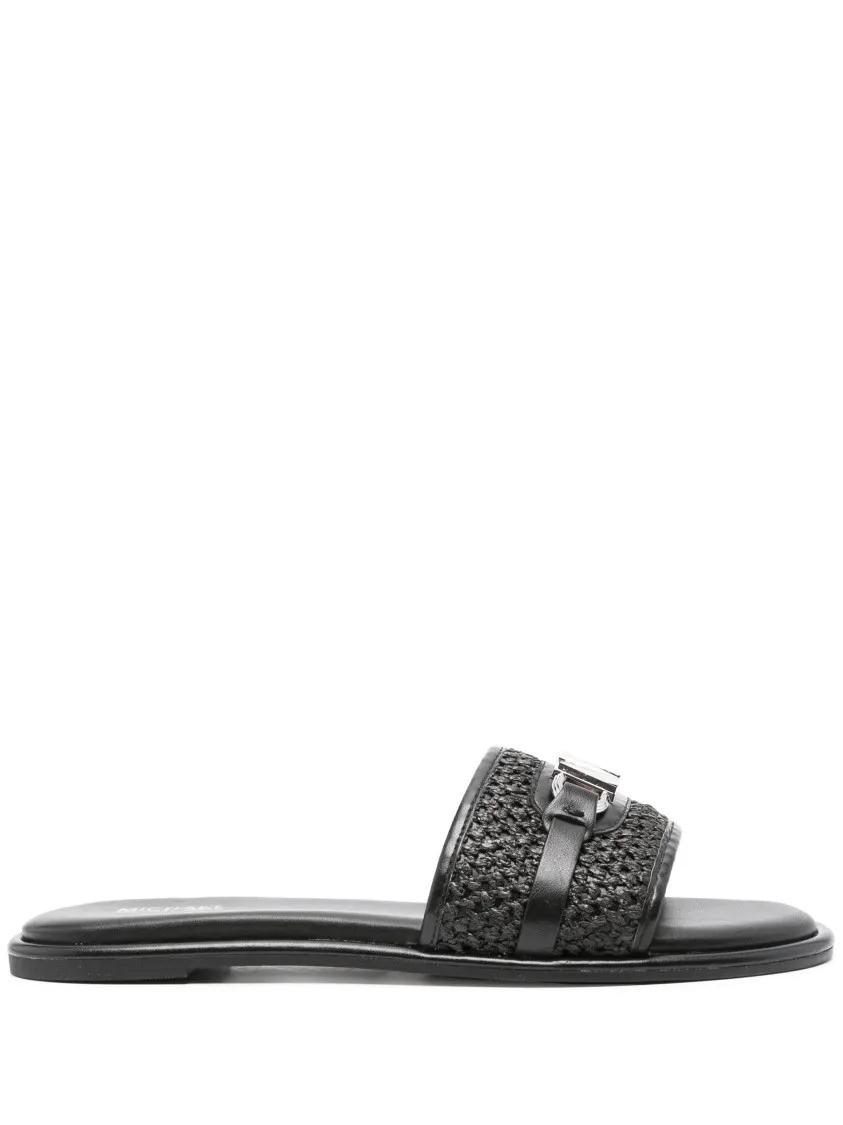 Michael Kors Slippers & Mules - Woven Upper Mules With Metallic Accent in zwart