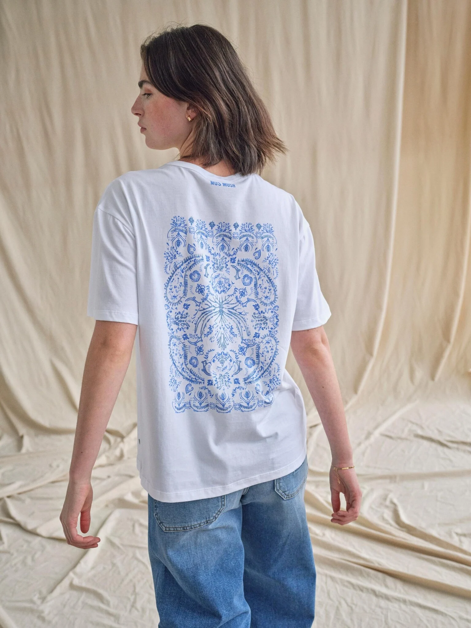 Mos Mosh 171090 101 mosmosh mm endre o-ss tee white