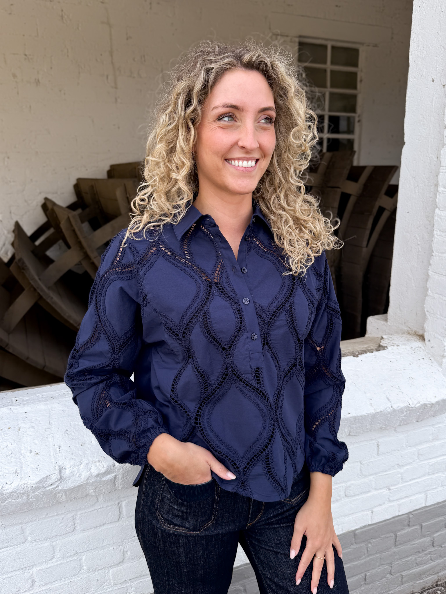 Mos Mosh 174010 241 mosmosh mm nolin caminno shirt maritime blue