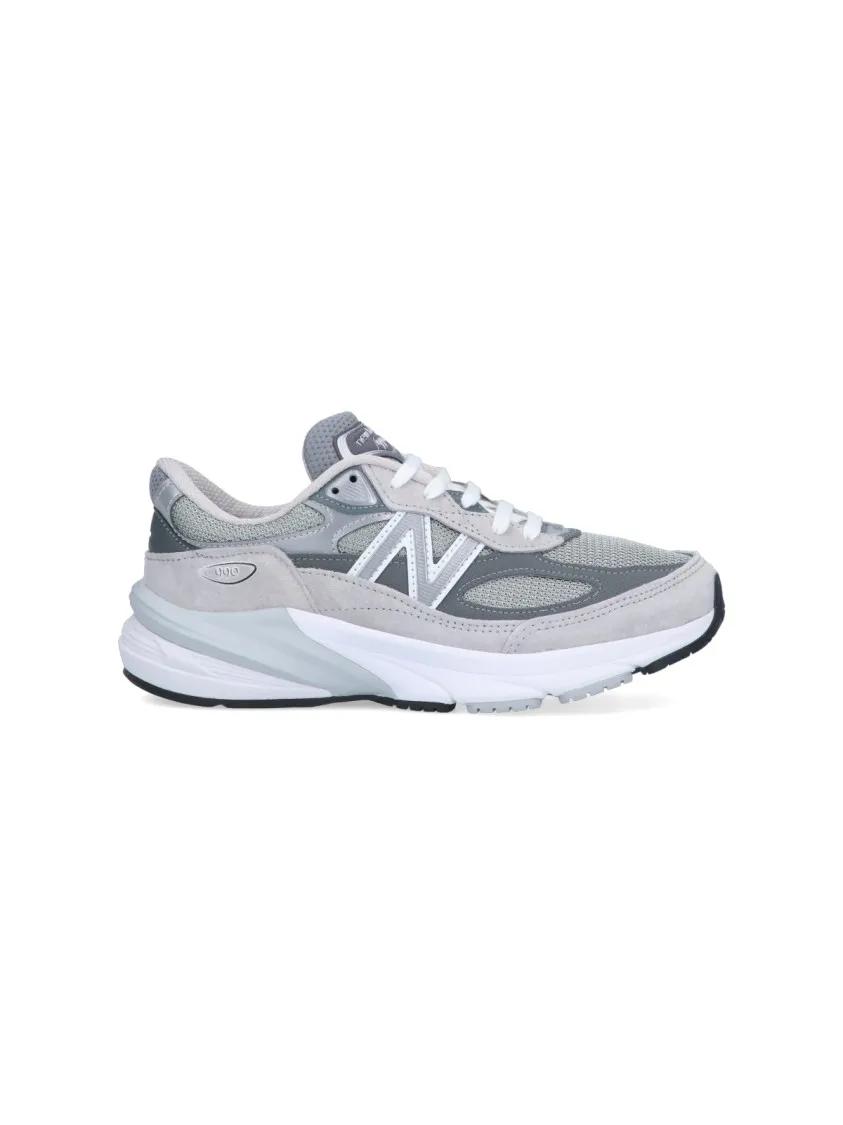 New Balance Low-Top Sneakers - Tonal Grey Leather And Mesh Sneakers in grijs