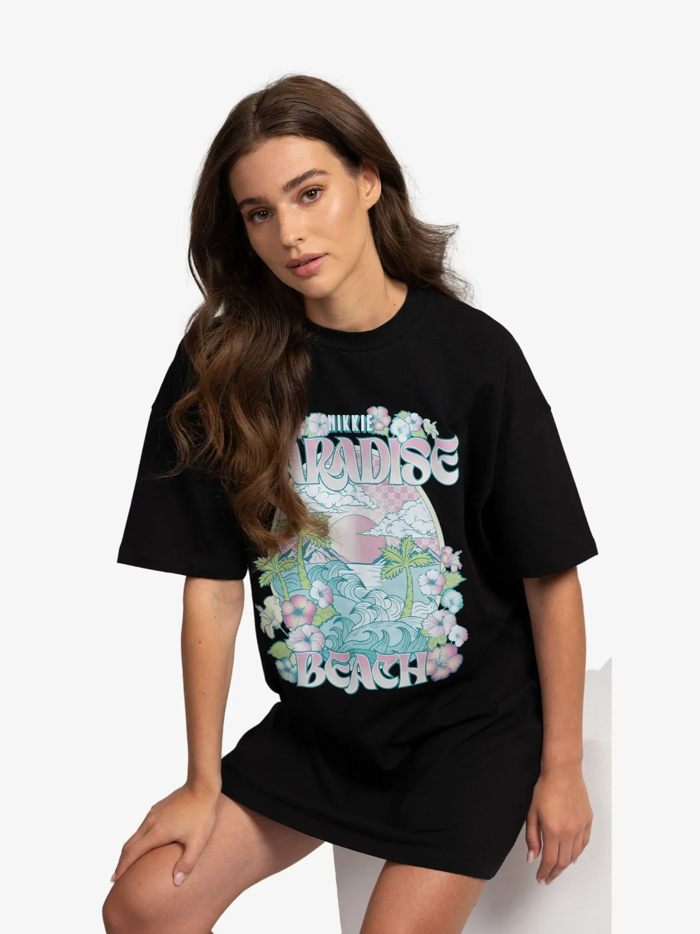 Nikkie Dames jurk paradise t-dress zwart