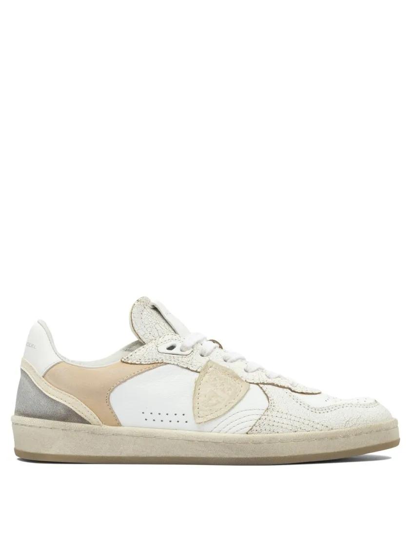 Philippe Model Low-Top Sneakers - Beige Leather And Rubber Slip-On Sneakers in meerkleurig