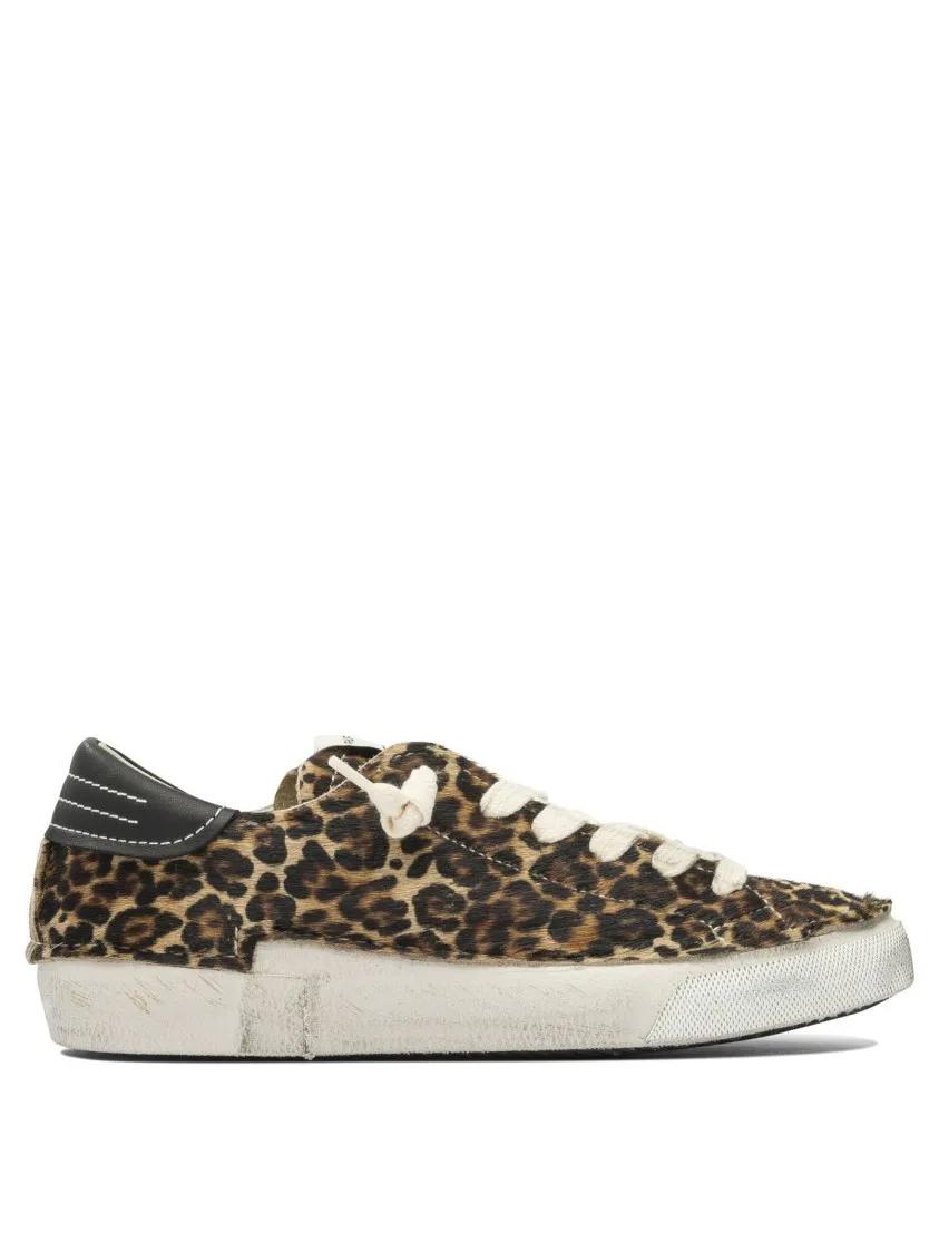 Philippe Model Low-Top Sneakers - Leopard Print Low-Top Sneakers in bruin