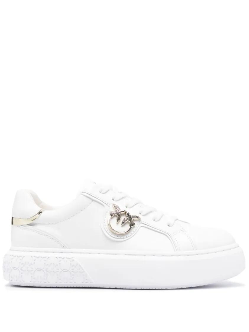 Pinko Low-Top Sneakers - Sneakers Biancoplatino in wit