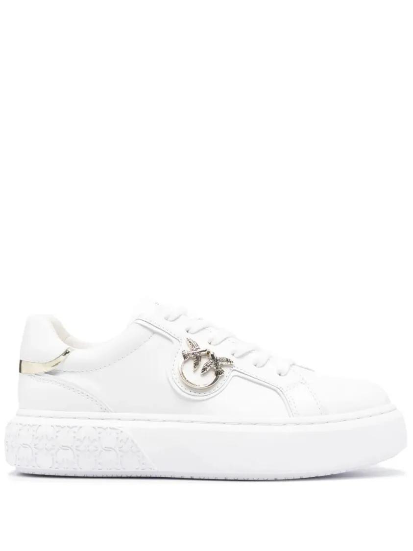 Pinko Low-Top Sneakers - Sneakers Biancoplatino in wit