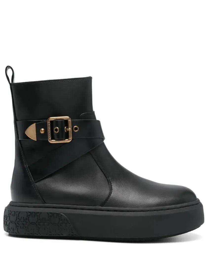 Pinko Low-Top Sneakers - Yoko Mid Sneaker in zwart