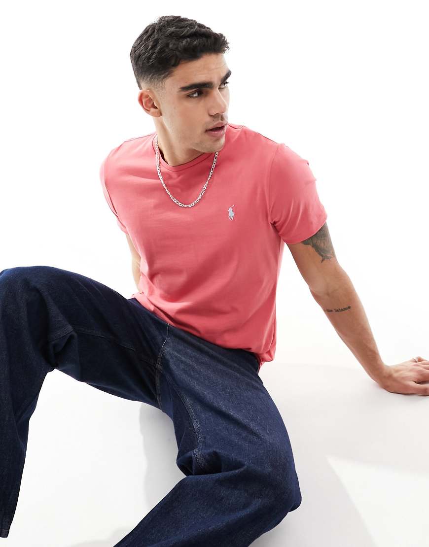Polo Ralph Lauren - T-Shirt in Blassrot mit Markenlogo