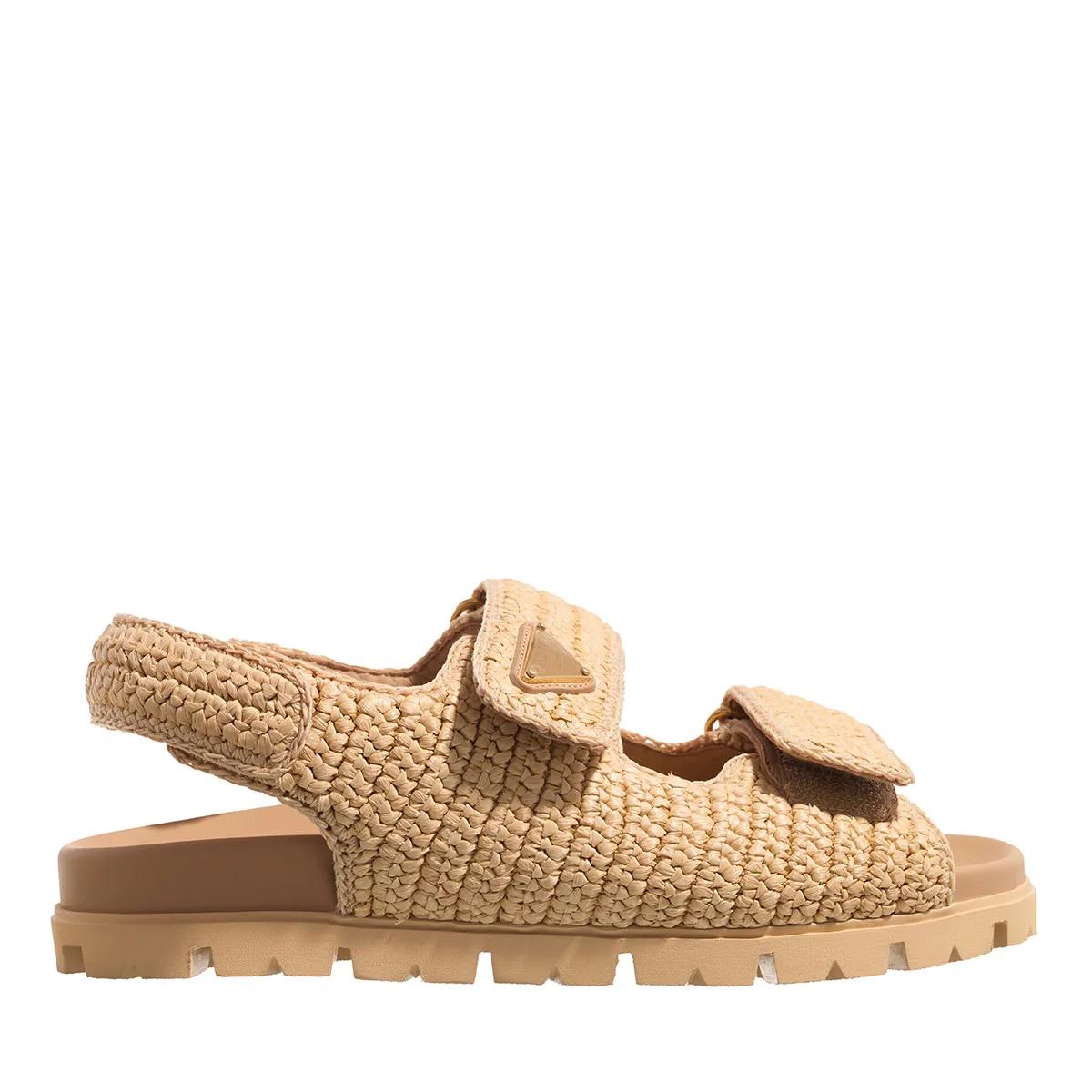 Prada Sandalen - Logo Patch Sandal in beige