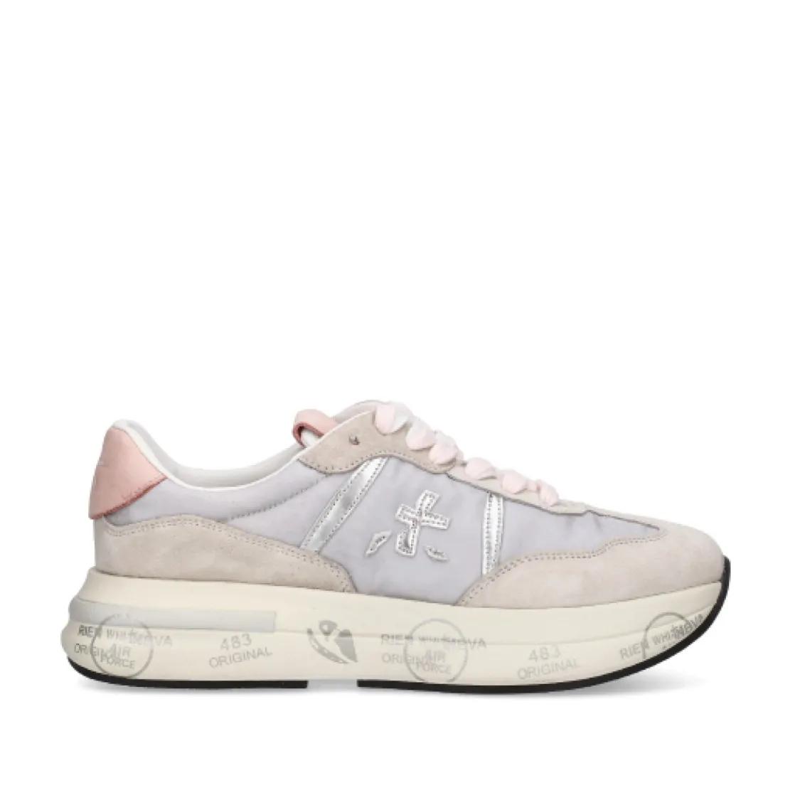 Premiata Low-Top Sneakers - Basket Clay Sneakers With Vintage Leather Accents in beige