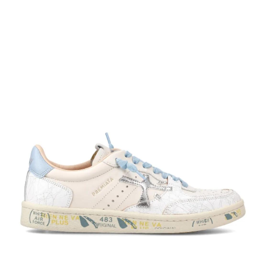 Premiata Low-Top Sneakers - Basket Clay Sneakers in wit