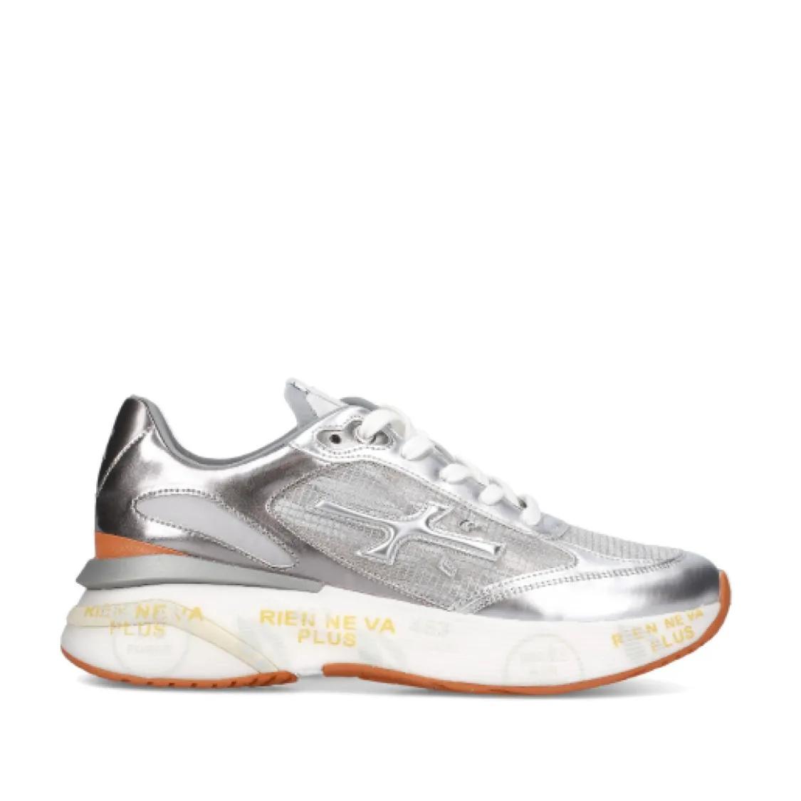 Premiata Low-Top Sneakers - Chunky Silver Sneakers With Removable Insole in zilver