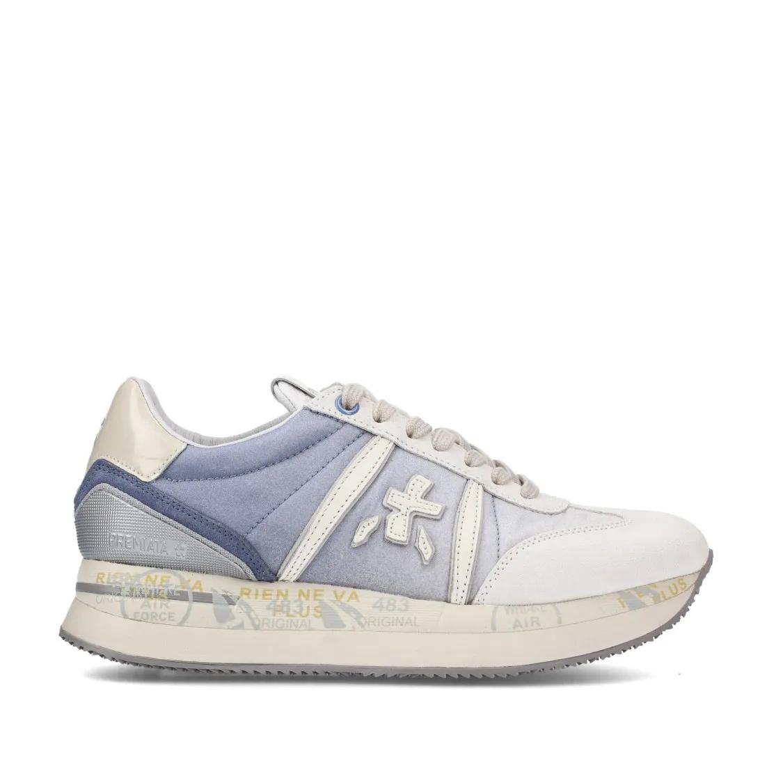 Premiata Low-Top Sneakers - Conny Sneakers In White Suede in meerkleurig