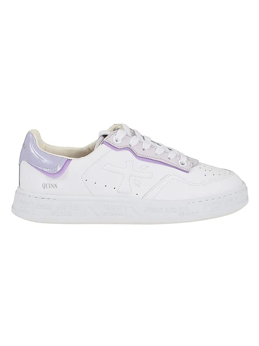 Premiata Low-Top Sneakers - Smooth Leather Sneakers With White in wit