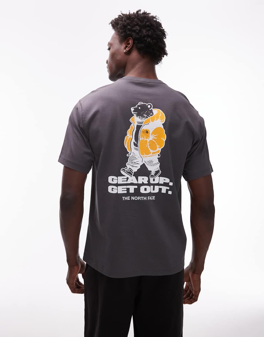 The North Face - Street Bear - T-Shirt in gedecktem Grau mit Rückenprint