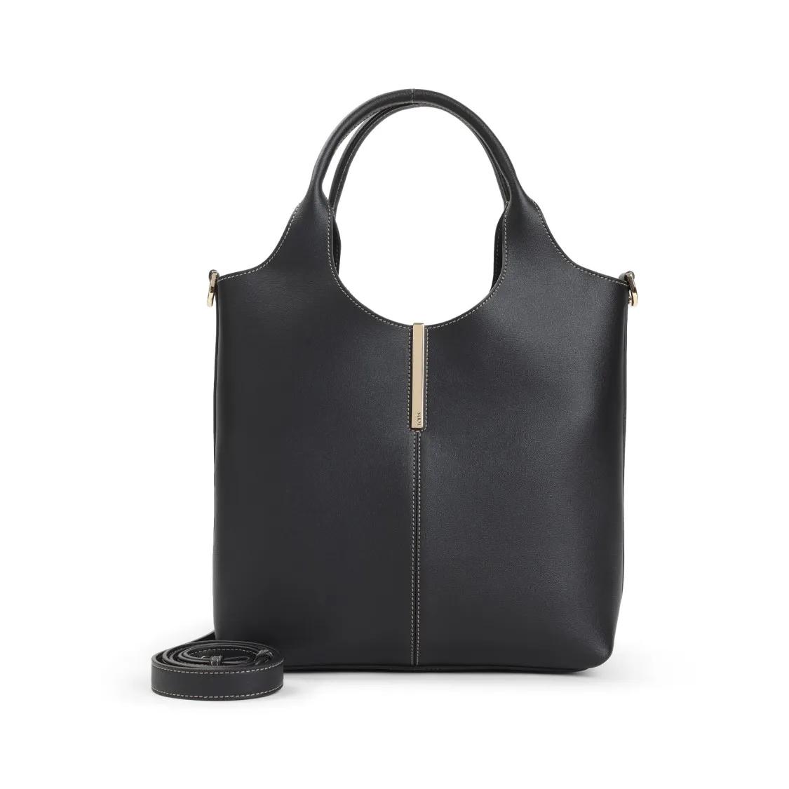 Tod's Hobo bags - Structured Black Leather Shoulder Bag in zwart