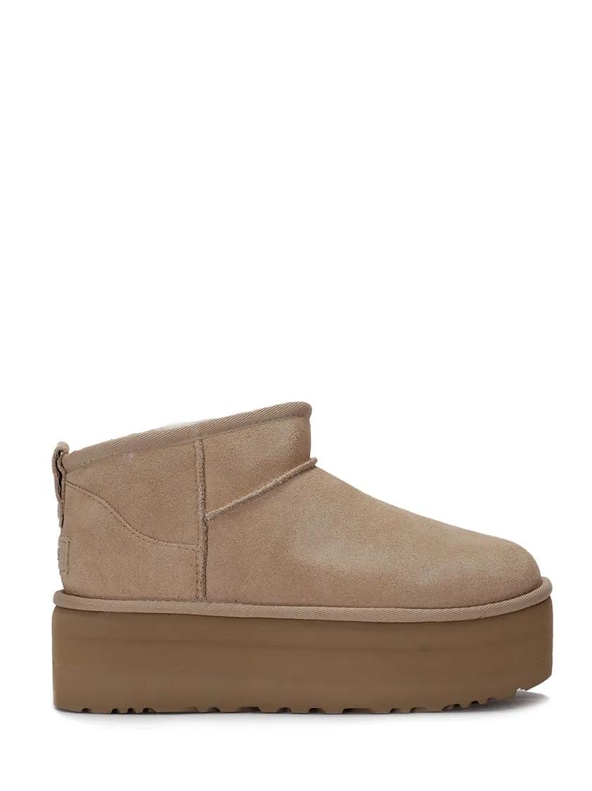 UGG Boots - Classic Ultra Mini Platform Boots in beige