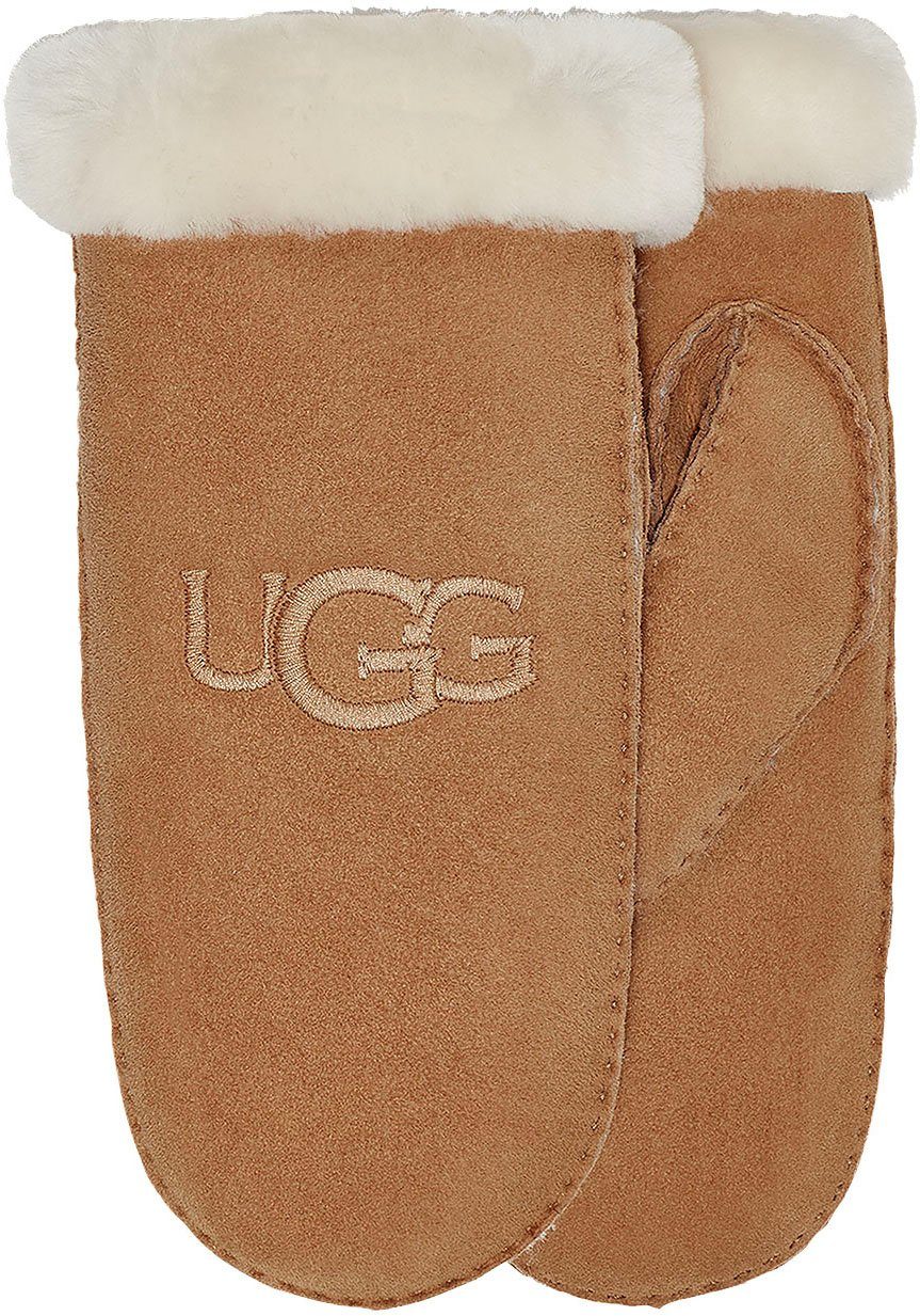 UGG Leren handschoenen W SHEARLING UGG EMBROIDER MITTEN