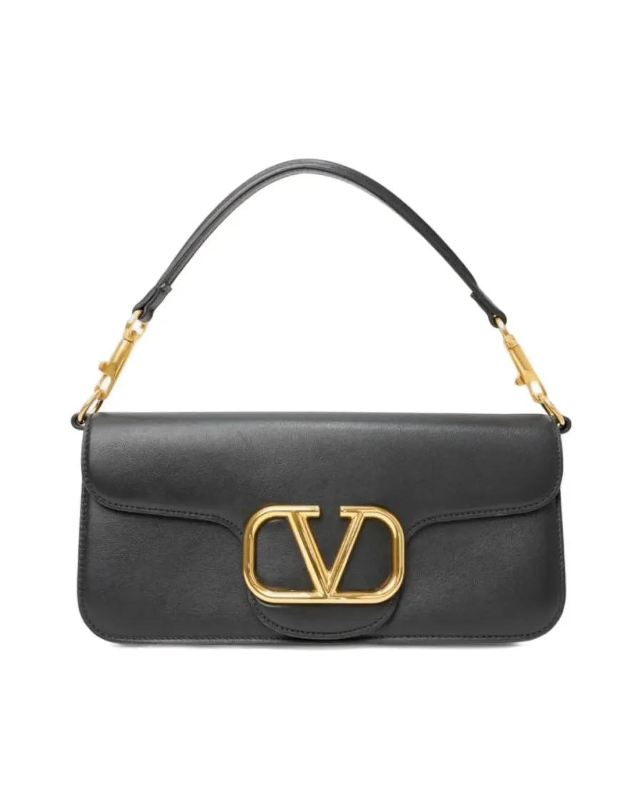 Valentino Garavani Clutches - Small Black Calfskin Clutch in zwart