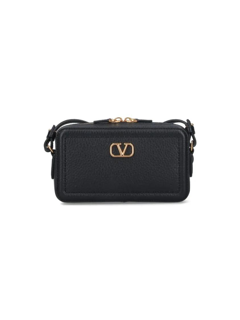 Valentino Garavani Hobo bags - "Alltime" Mini Crossbody Bag Black in zwart