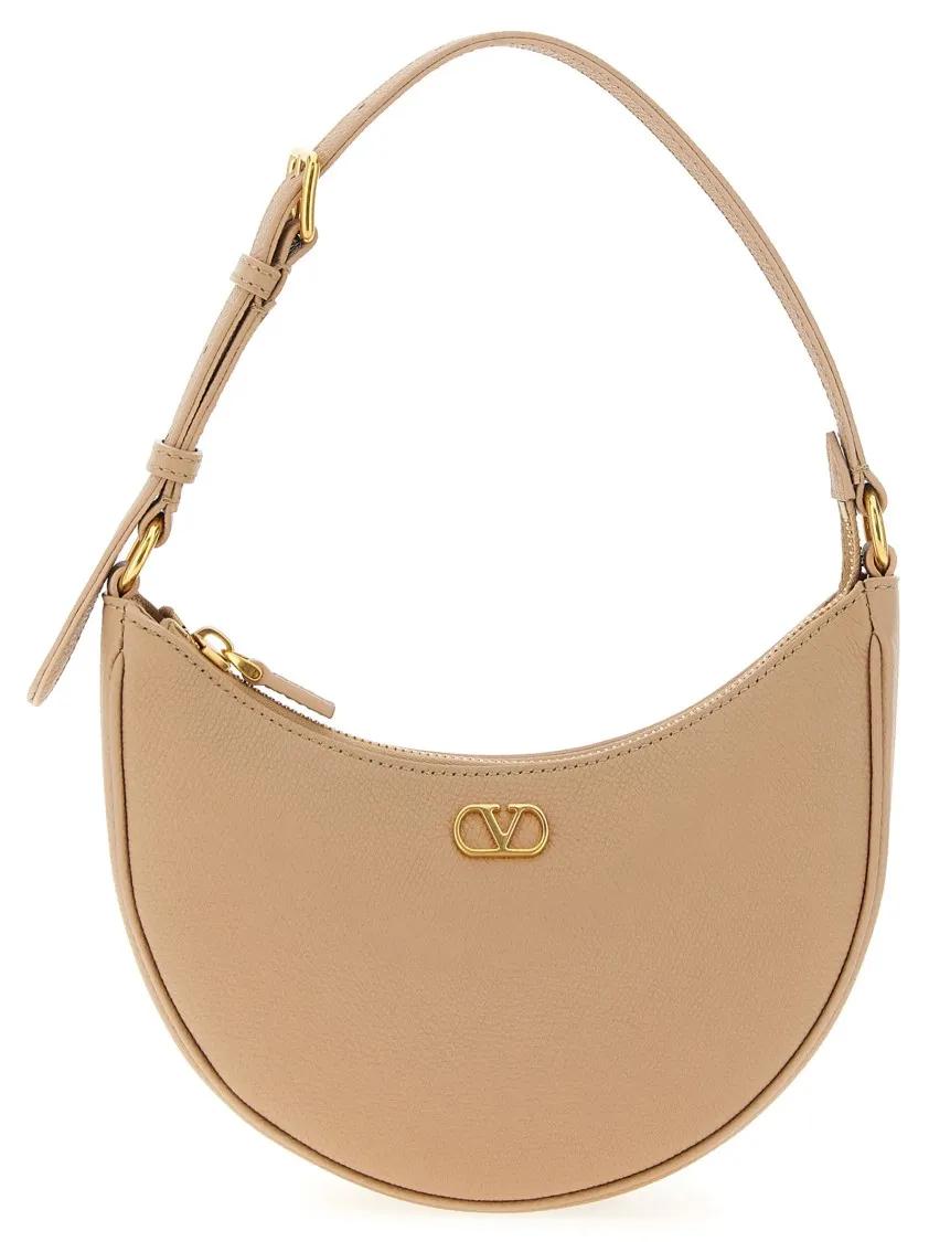 Valentino Garavani Hobo bags - Vlogo Mini Shoulder Bag in beige