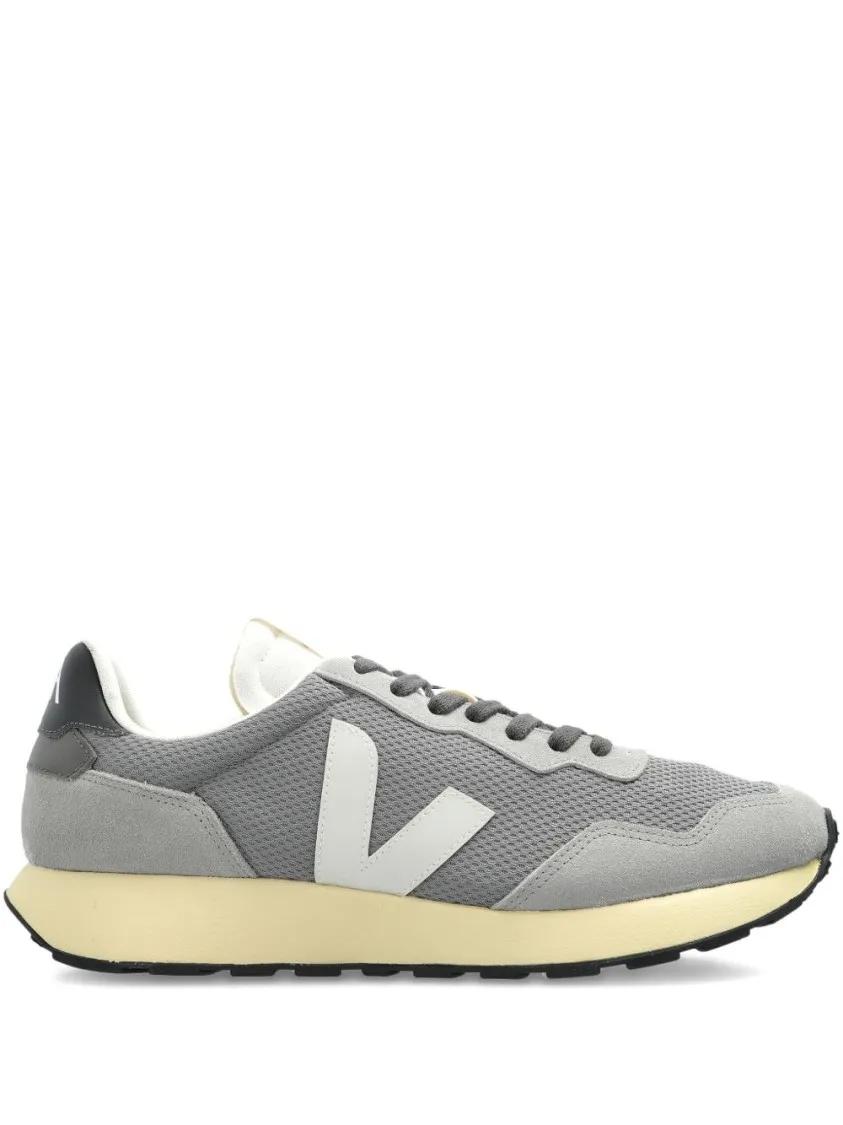 Veja Low-Top Sneakers - Low-Profile Mesh And Suede Sneakers in grijs