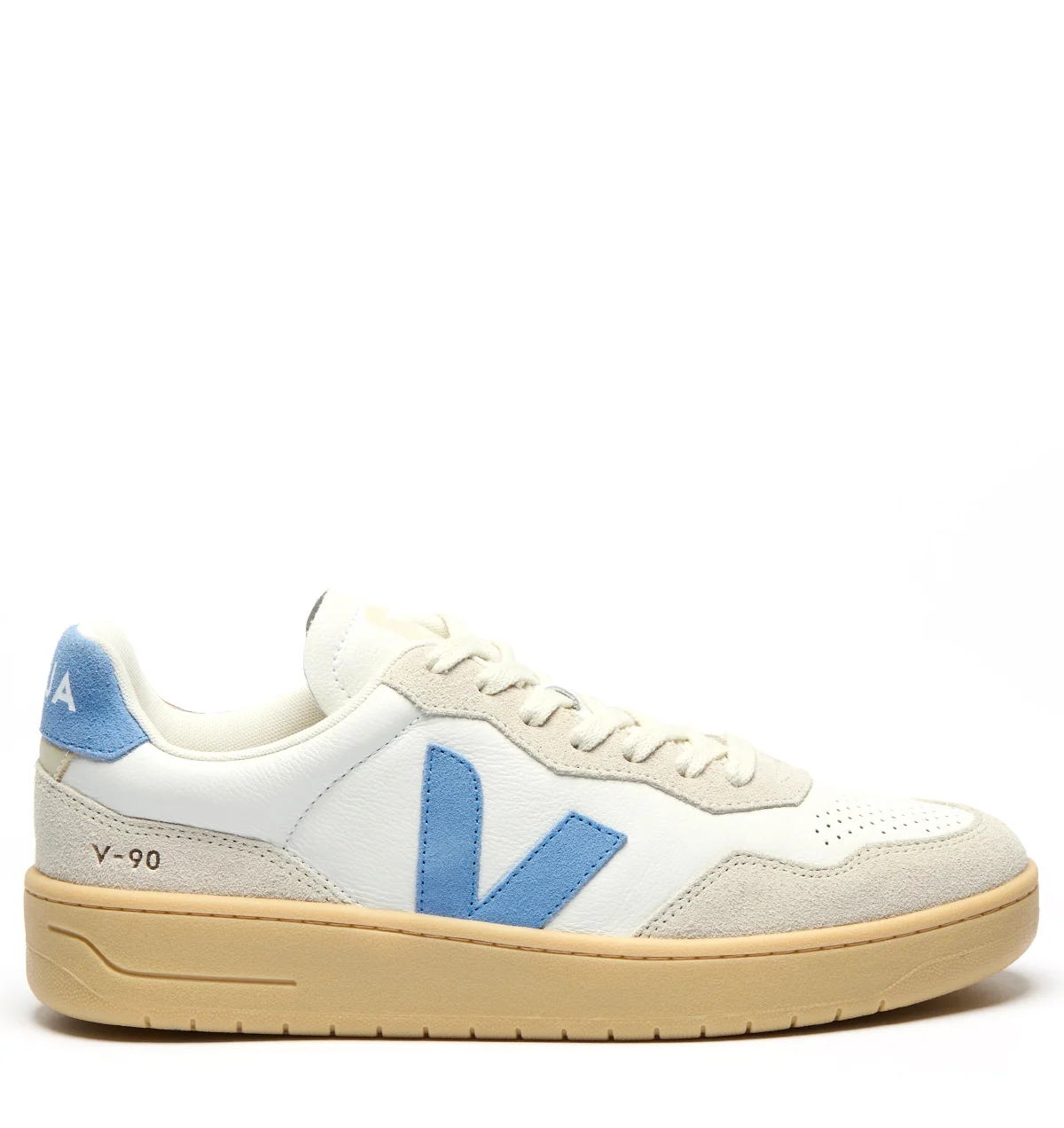 Veja v-90 sneakers white aqua naturel lage sneakers unisex