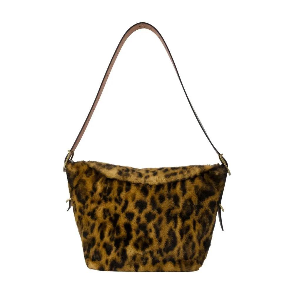 Zadig & Voltaire Hobo bags - Jane Leo Crossbody - Fake Fur - Brown in zwart