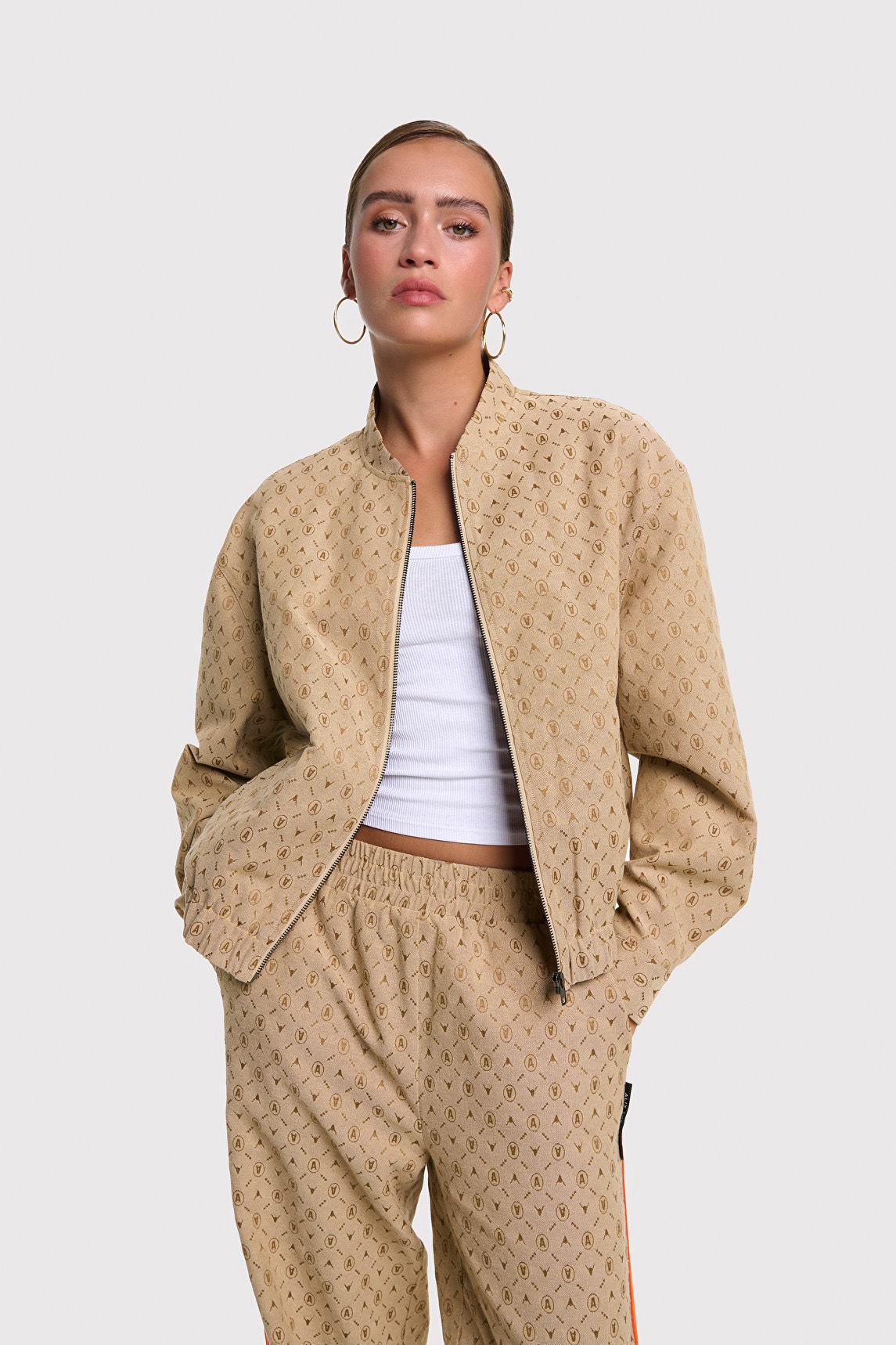 Alix The Label Log jacket camel