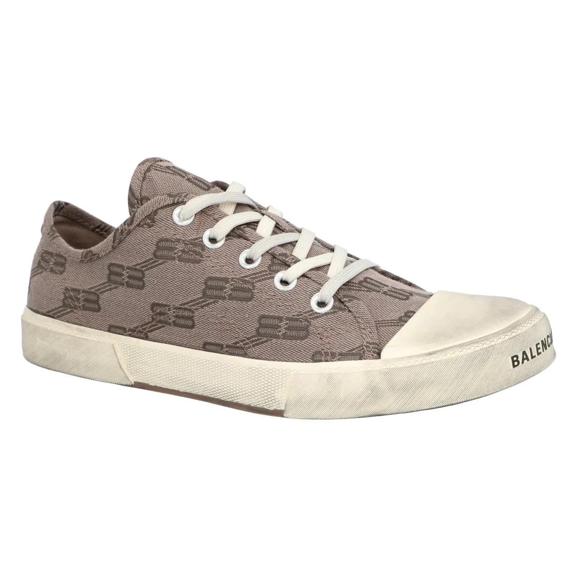 Balenciaga Low-Top Sneakers - Paris Low Bb Monogram Brown in bruin