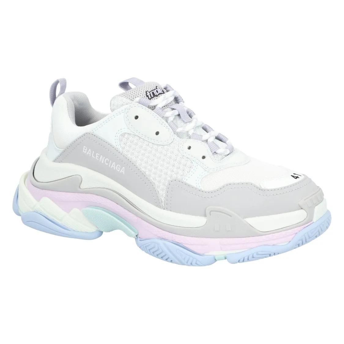Balenciaga Low-Top Sneakers - Pastel' Triple S Sneaker in wit