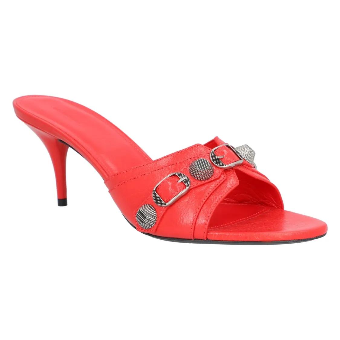 Balenciaga Slippers & Mules - Cagole Mules Red in rood